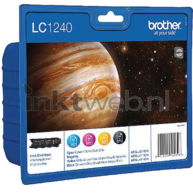 Foto van Brother lc-1240 multipack zwart en kleur cartridge