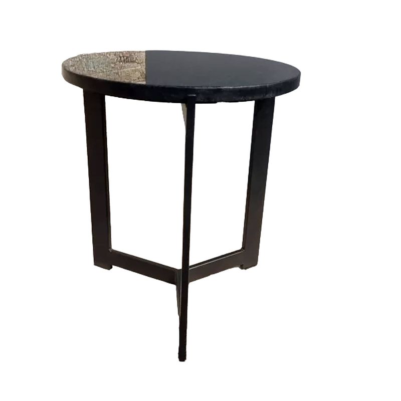 Foto van Benoa grove black marble top sidetable 42 cm