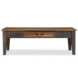 Foto van The living store salontafel antieke stijl - 118 x 60 x 40 cm - massief hout