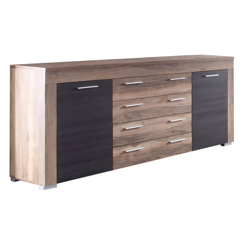 Foto van Borak dressoir 2 deuren en 4 lades, walnoot decor, touchwood decor.