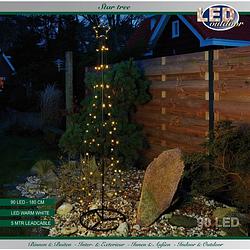 Foto van Boom/ster 90l/180cm led warm wit 5m aanloopsnoer/ip44 led outdoor