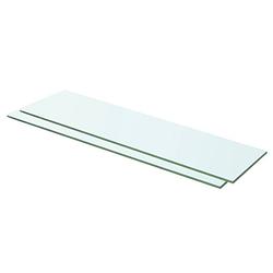 Foto van Vidaxl schappen 2 st 60x12 cm glas transparant