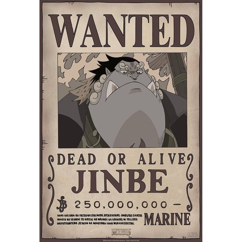 Foto van Abystyle one piece wanted jinbe poster 35x52cm