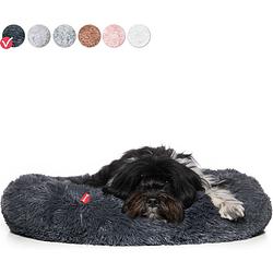 Foto van Snoozle donut hondenmand - zacht en luxe hondenkussen - wasbaar - fluffy - hondenmanden - 70cm - grijs