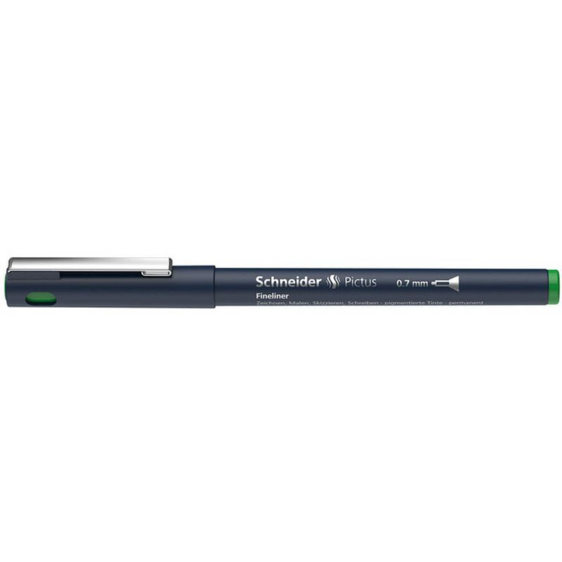 Foto van Schneider fineliner permanent pictus 0,7 mm edelstaal groen