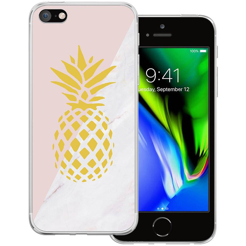 Foto van Basey apple iphone se (2020) hoesje siliconen hoes case cover apple iphone se (2020)-ananas