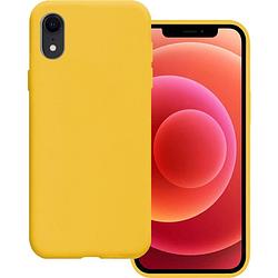 Foto van Basey apple iphone xr hoesje siliconen hoes case cover apple iphone xr-geel