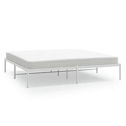 Foto van The living store klassiek bedframe - metaal - wit - 207 x 198 x 31 cm - robuust en elegant