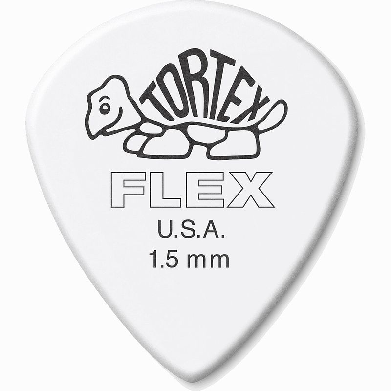 Foto van Dunlop 468p150 tortex flex jazz iii pick 1.50 mm plectrumset (12 stuks)