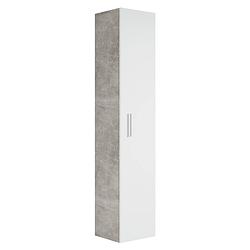 Foto van Badplaats badkamerkast pluto 30 x 30 x 150 cm - beton grijs met wit