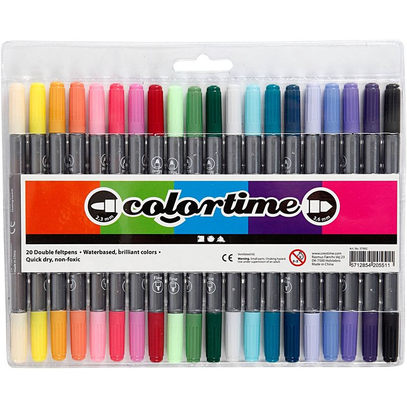 Foto van Creotime 20 colortime dubbelstiften