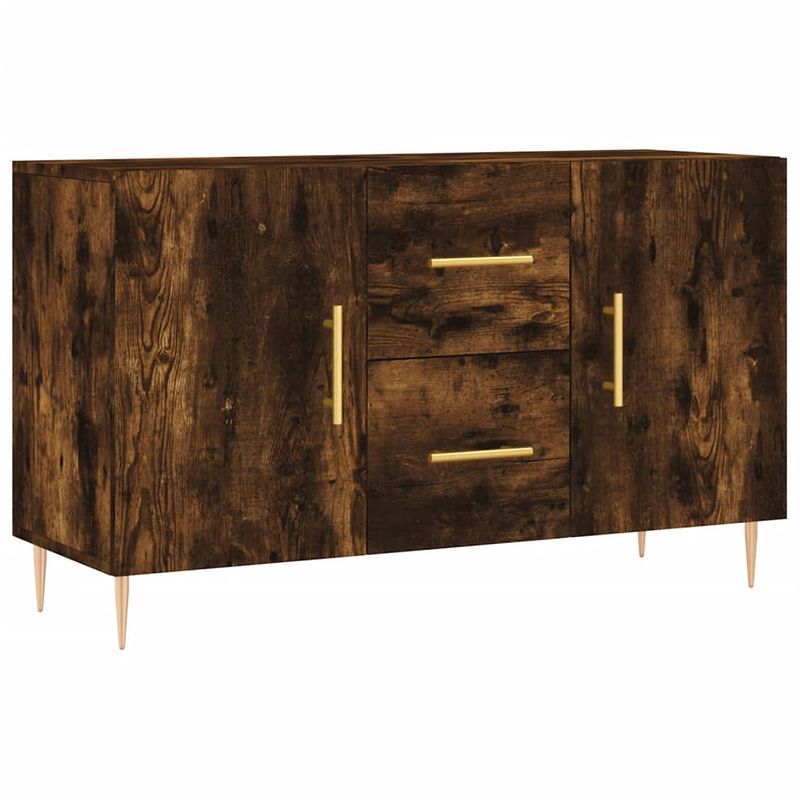 Foto van Vidaxl dressoir 100x36x60 cm bewerkt hout gerookt eikenkleurig