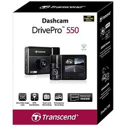 Foto van Transcend drivepro 550b dashcam met gps kijkhoek horizontaal (max.): 150 ° 12 v, 24 v wifi, accu, cabinecamera