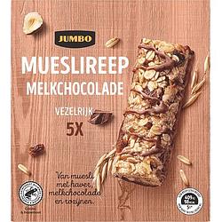 Foto van Jumbo mueslireep melkchocolade 5 stuks