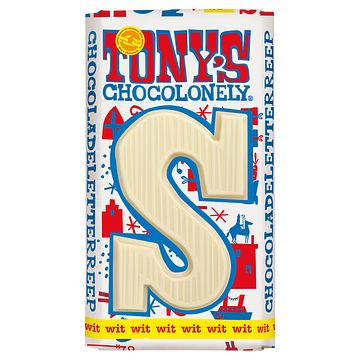 Foto van Tony'ss chocolonely s chocoladeletterreep wit 180g bij jumbo