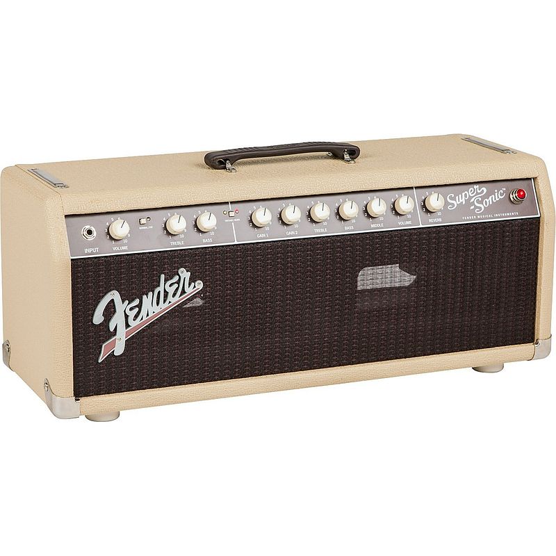 Foto van Fender super sonic 22 head blonde gitaarversterker top