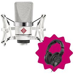 Foto van Neumann tlm 102 white edition condensatormicrofoon met gratis hd 280 koptelefoon