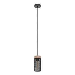 Foto van Eglo kilnsdale hanglamp - e27 - ø 11 cm - zwart/bruin