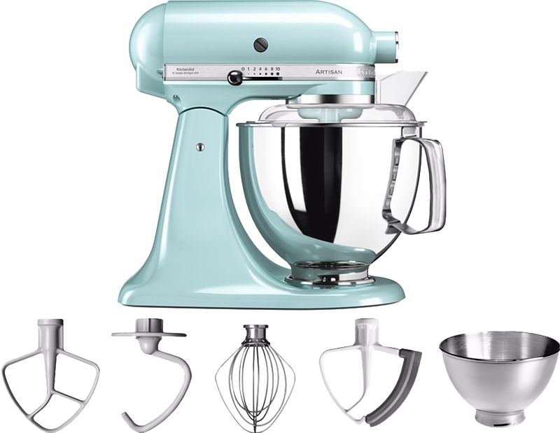 Foto van Kitchenaid artisan mixer 5ksm175ps ijsblauw