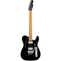 Foto van Fender american ultra luxe telecaster hh fr mystic black mn elektrische gitaar met koffer