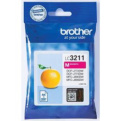 Foto van Brother inktcartridge, 200 pagina'ss, oem lc-3211m, magenta 5 stuks