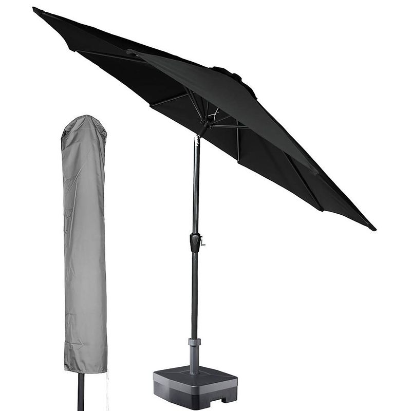 Foto van Kopu® ronde stokparasol 300 cm calma met hoes - black