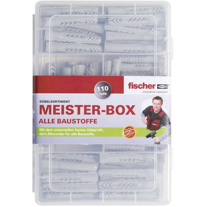 Foto van Fischer meister-box ux/ux r plugassortiment 513893 110 onderdelen