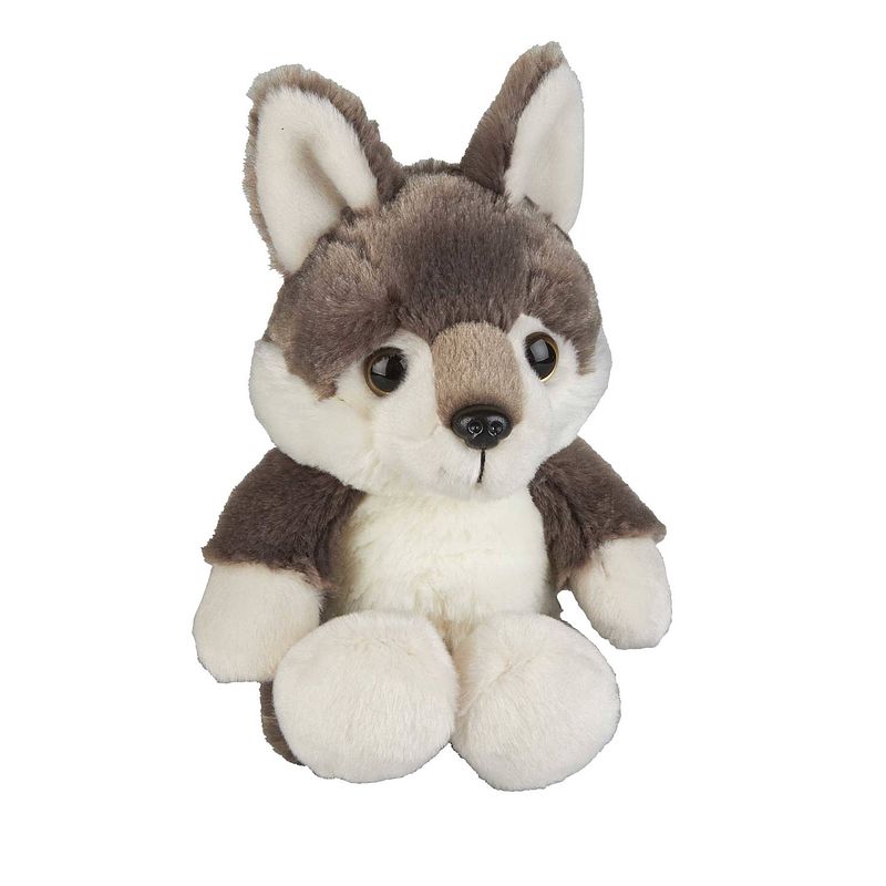 Foto van Pluche knuffel dieren wolf 18 cm - knuffeldier