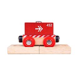 Foto van Bigjigs containerwagen rood (4)