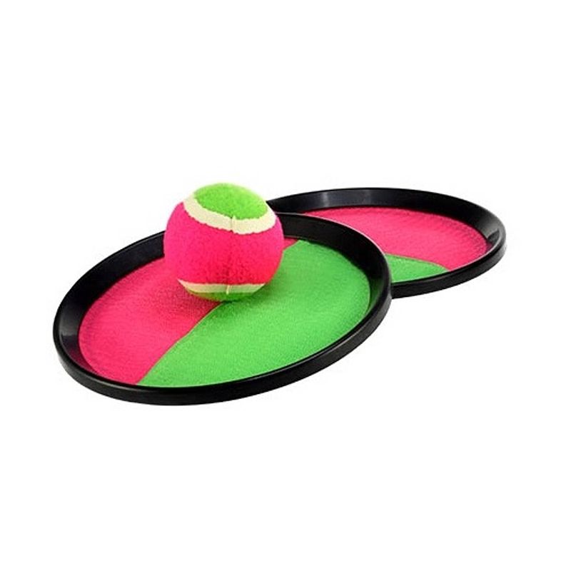 Foto van Toi-toys vangspel klittenband groen/roze 18 cm