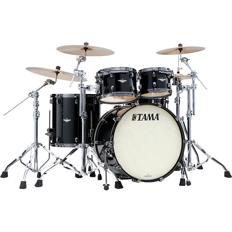 Foto van Tama ma42tzbns-pbk starclassic maple piano black 4d. shellset zwart vernikkelde hardware