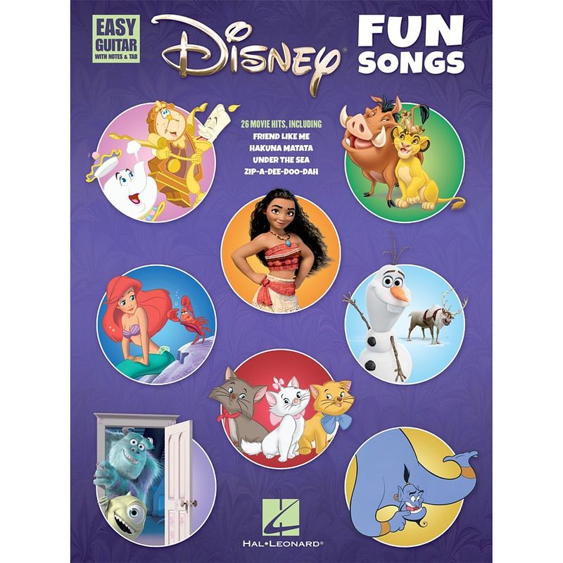 Foto van Hal leonard disney fun songs for easy guitar songboek voor gitaar