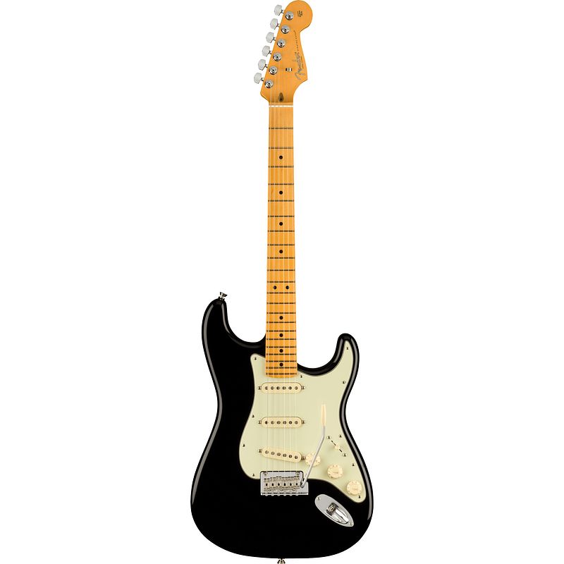 Foto van Fender american professional ii stratocaster black mn elektrische gitaar met koffer