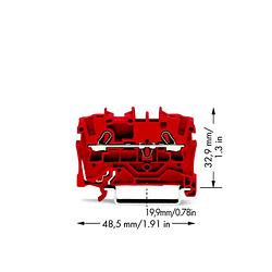 Foto van Wago 2002-1203 doorgangsklem 5.20 mm spanveer rood 100 stuk(s)