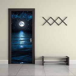 Foto van Walplus deur decoratie sticker - maan en sterren