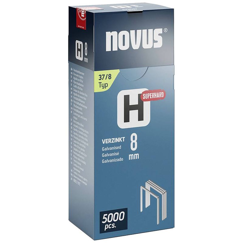 Foto van Novus fijndraadklemmen h type 37 8 mm super hard 5000 stuk(s) 042-0771 afm. (l x b) 8 mm x 10.6 mm