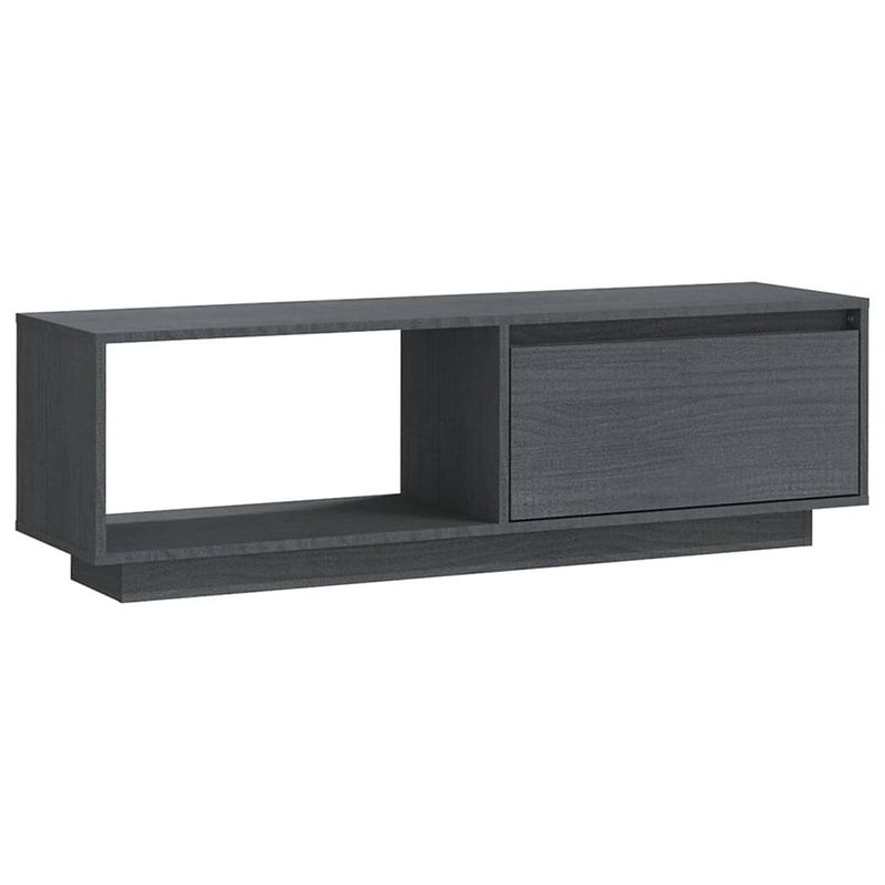 Foto van Vidaxl tv-meubel 110x30x33,5 cm massief grenenhout grijs