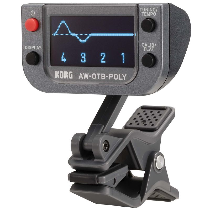 Foto van Korg aw-otb-poly polyfoon clip-on stemapparaat voor basgitaar