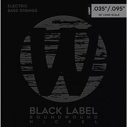 Foto van Warwick black label 41230 l 4 nickel plated steel 35-95 snarenset voor elektrische basgitaar