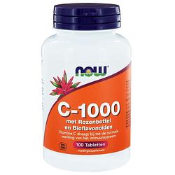Foto van Now c-1000 rozenbottel & bioflavonoïden tabletten