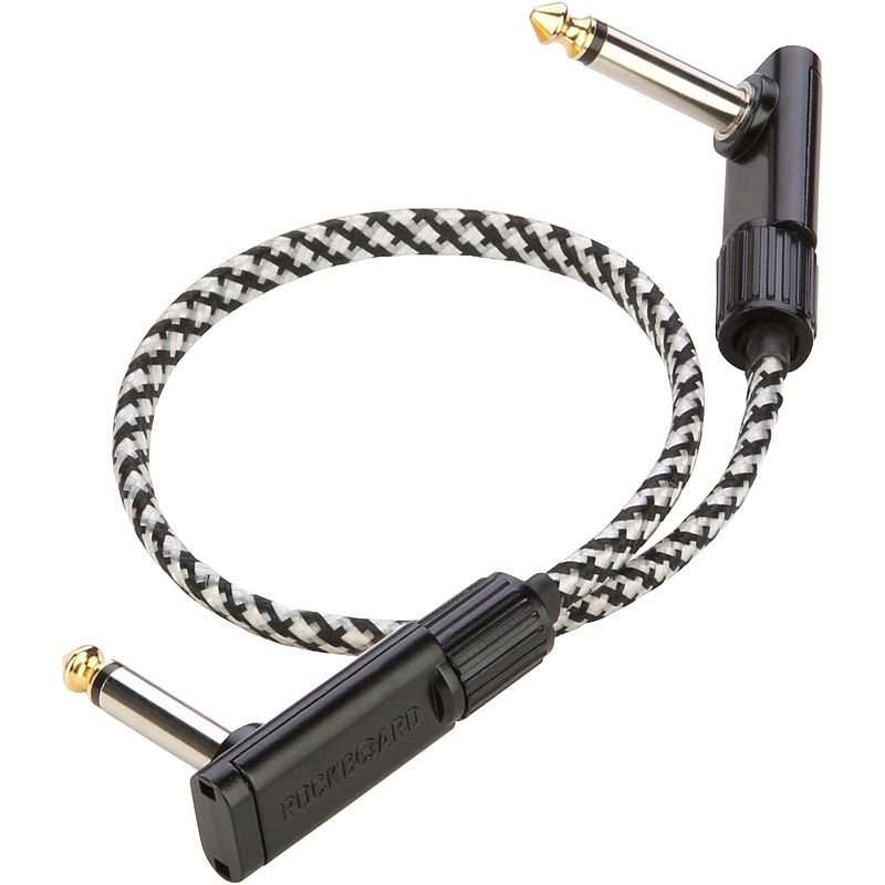 Foto van Rockboard tweed series flat patch cable salt&pepper 30 cm