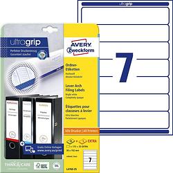 Foto van Avery-zweckform ordneretiketten l4760-25 38 x 192 mm papier wit permanent 210 stuk(s)