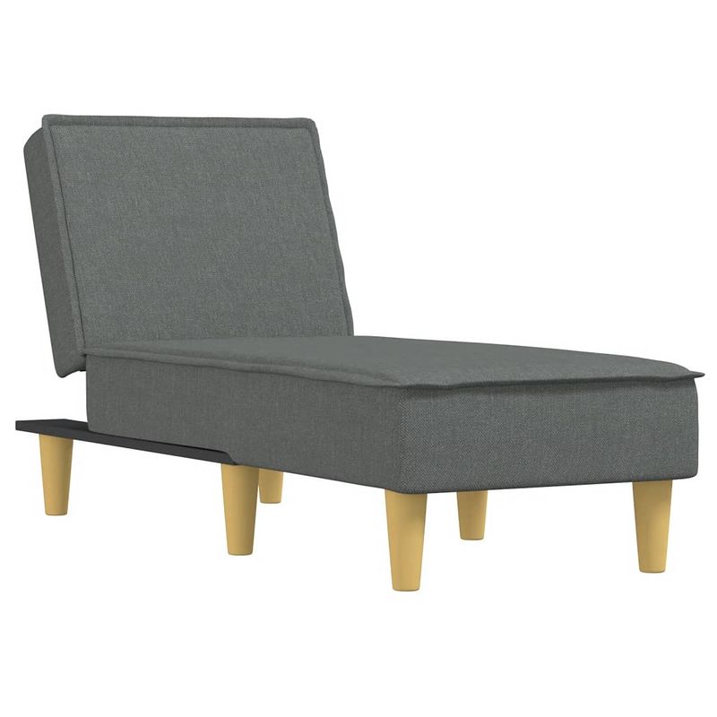 Foto van The living store chaise longue stof donkergrijs - chaise longue