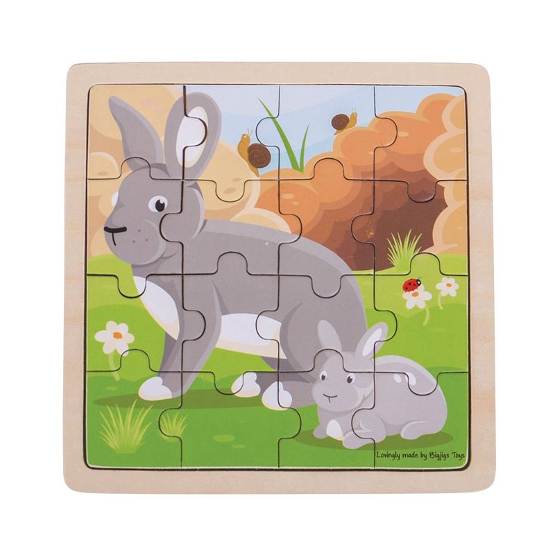 Foto van Bigjigs konijn en poesje puzzel