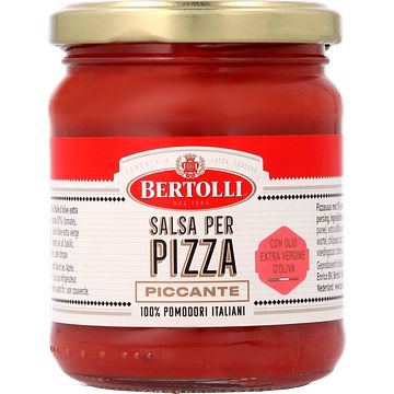 Foto van Bertolli salsa per pizza piccante 180g bij jumbo
