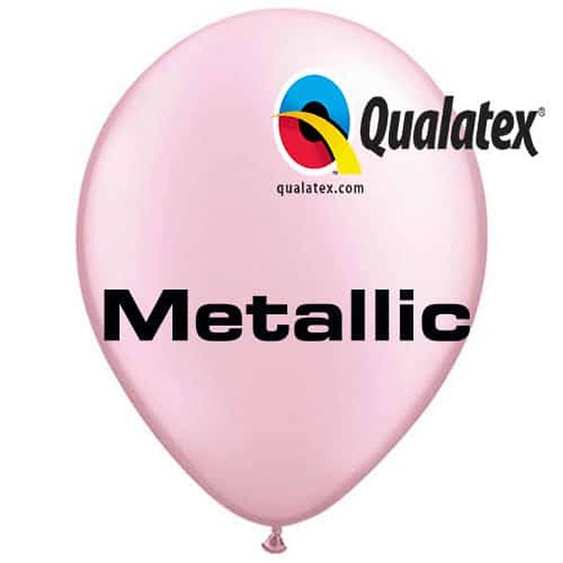 Foto van Ballonnen metallic roze 30 cm 100 stuks