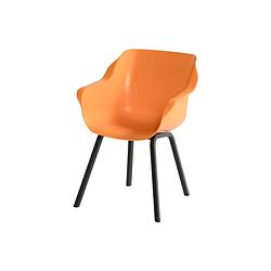 Foto van Hartman sophie element dining armstoel - indian orange - alu poot