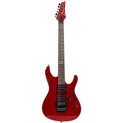 Foto van Ibanez kiko100-trr kiko loureiro signature transparent ruby red