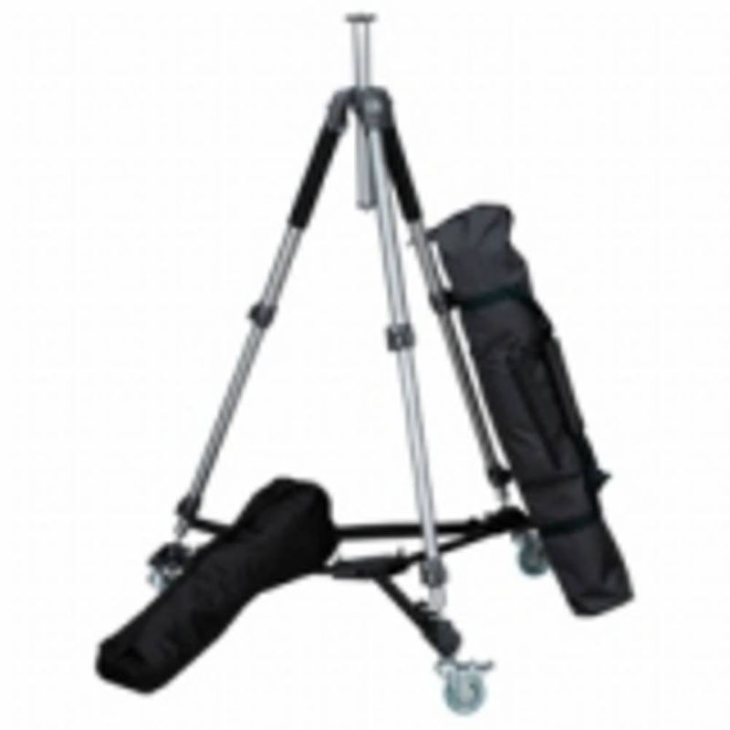 Foto van Walimex wal-6702 + wt-600 tripod 1/4 inch, 3/8 inch werkhoogte: 60 - 156 cm zilver incl. tas