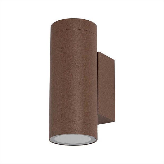 Foto van V-tac vt-11015 wandlamp buiten up/down - gu10 - aluminium - bruin -